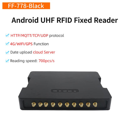 Long Range Android 7.1 Impinj E710 RFID Reader UHF RFID 4Port Reader JSON Format HTTP/MQTT Protocol Warehouse for Library System