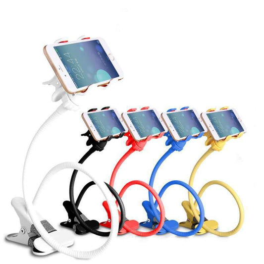 Mobile phone holder multifunctional metal bendable desktop bedside mobile phone holder for lazy live broadcast clip holder