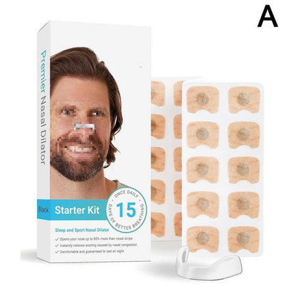 Ventilation nasal nasal breathing dilator nasal plug nasal belt magnetic nostril sports nasal patch black white simple Zhejiang