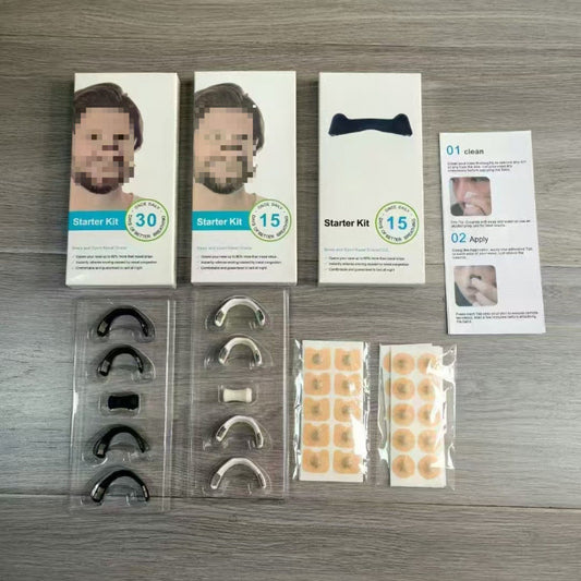 Ventilation nasal nasal breathing dilator nasal plug nasal belt magnetic nostril sports nasal patch black white simple Zhejiang