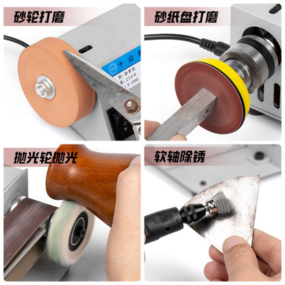 Mini Belt Grinding Machine Small Desktop DIY Grinding Machine Automatic Sharpener Belt Grinder Grinder