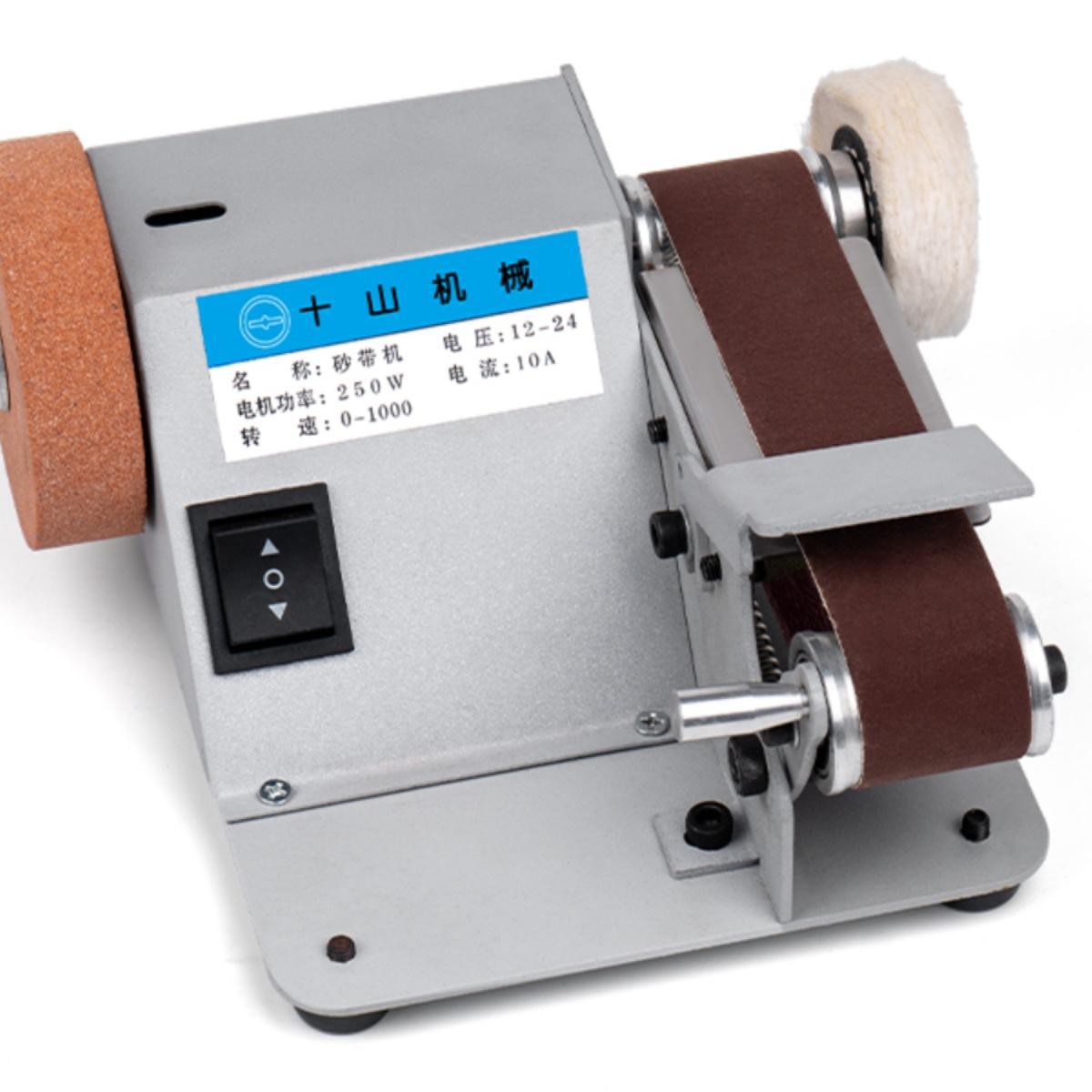Mini Belt Grinding Machine Small Desktop DIY Grinding Machine Automatic Sharpener Belt Grinder Grinder