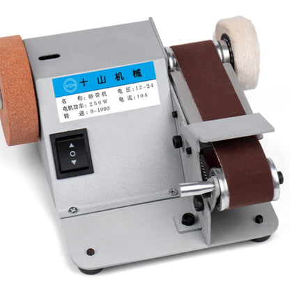 Mini Belt Grinding Machine Small Desktop DIY Grinding Machine Automatic Sharpener Belt Grinder Grinder