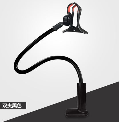 Mobile phone holder multifunctional metal bendable desktop bedside mobile phone holder for lazy live broadcast clip holder
